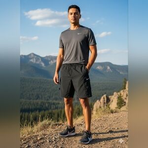 Nike Black Cargo Shorts for Men